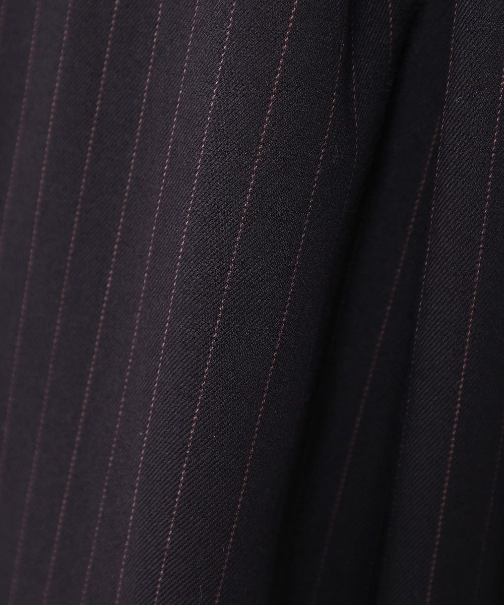 K2LBD29059 a.v.v(アー・ヴェ・ヴェ) ストライプタックワイドパンツ ブラウン