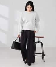 K2LBD29059 a.v.v(アー・ヴェ・ヴェ) ストライプタックワイドパンツ ブラウン