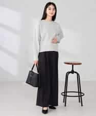 K2LBD29059 a.v.v(アー・ヴェ・ヴェ) ストライプタックワイドパンツ ブラウン