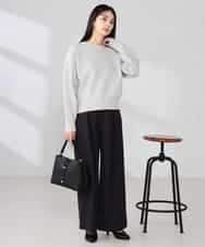 K2LBD29059 a.v.v(アー・ヴェ・ヴェ) ストライプタックワイドパンツ ブラウン