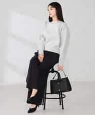 K2LBD29059 a.v.v(アー・ヴェ・ヴェ) ストライプタックワイドパンツ ブラウン