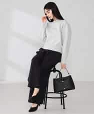 K2LBD29059 a.v.v(アー・ヴェ・ヴェ) ストライプタックワイドパンツ ブラウン