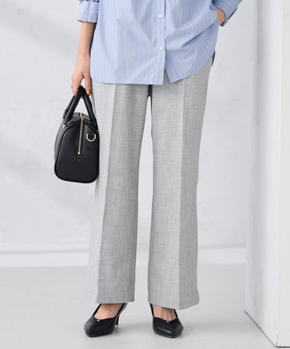 K2LBD30054 a.v.v 【WEB限定】裏起毛ウエストハトメドロストワイドパンツ