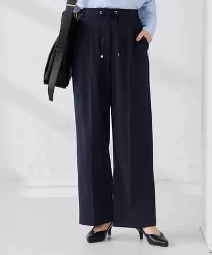 K2LBD30054 a.v.v 【WEB限定】裏起毛ウエストハトメドロストワイドパンツ