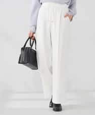 K2LBD30054 a.v.v(アー・ヴェ・ヴェ) 【WEB限定】裏起毛ウエストハトメドロストワイドパンツ ネイビー