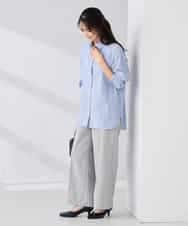 K2LBD30054 a.v.v(アー・ヴェ・ヴェ) 【WEB限定】裏起毛ウエストハトメドロストワイドパンツ ネイビー