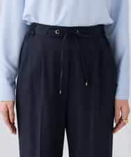 K2LBD30054 a.v.v(アー・ヴェ・ヴェ) 【WEB限定】裏起毛ウエストハトメドロストワイドパンツ ネイビー