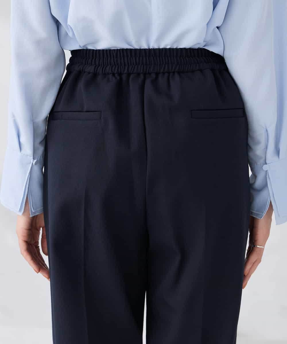 K2LBD30054 a.v.v(アー・ヴェ・ヴェ) 【WEB限定】裏起毛ウエストハトメドロストワイドパンツ ネイビー