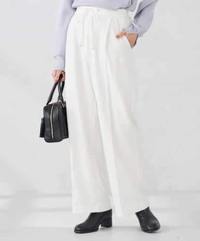 K2LBD30054 a.v.v 【WEB限定】裏起毛ウエストハトメドロストワイドパンツ