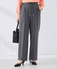 K2LBD30054 a.v.v(アー・ヴェ・ヴェ) 【WEB限定】裏起毛ウエストハトメドロストワイドパンツ ダークグレー