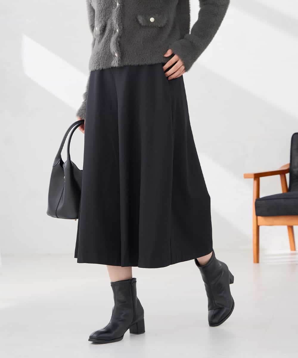K2LBG38059 a.v.v(アー・ヴェ・ヴェ) 【洗える】裏起毛 フレア クロップド パンツ アイボリー