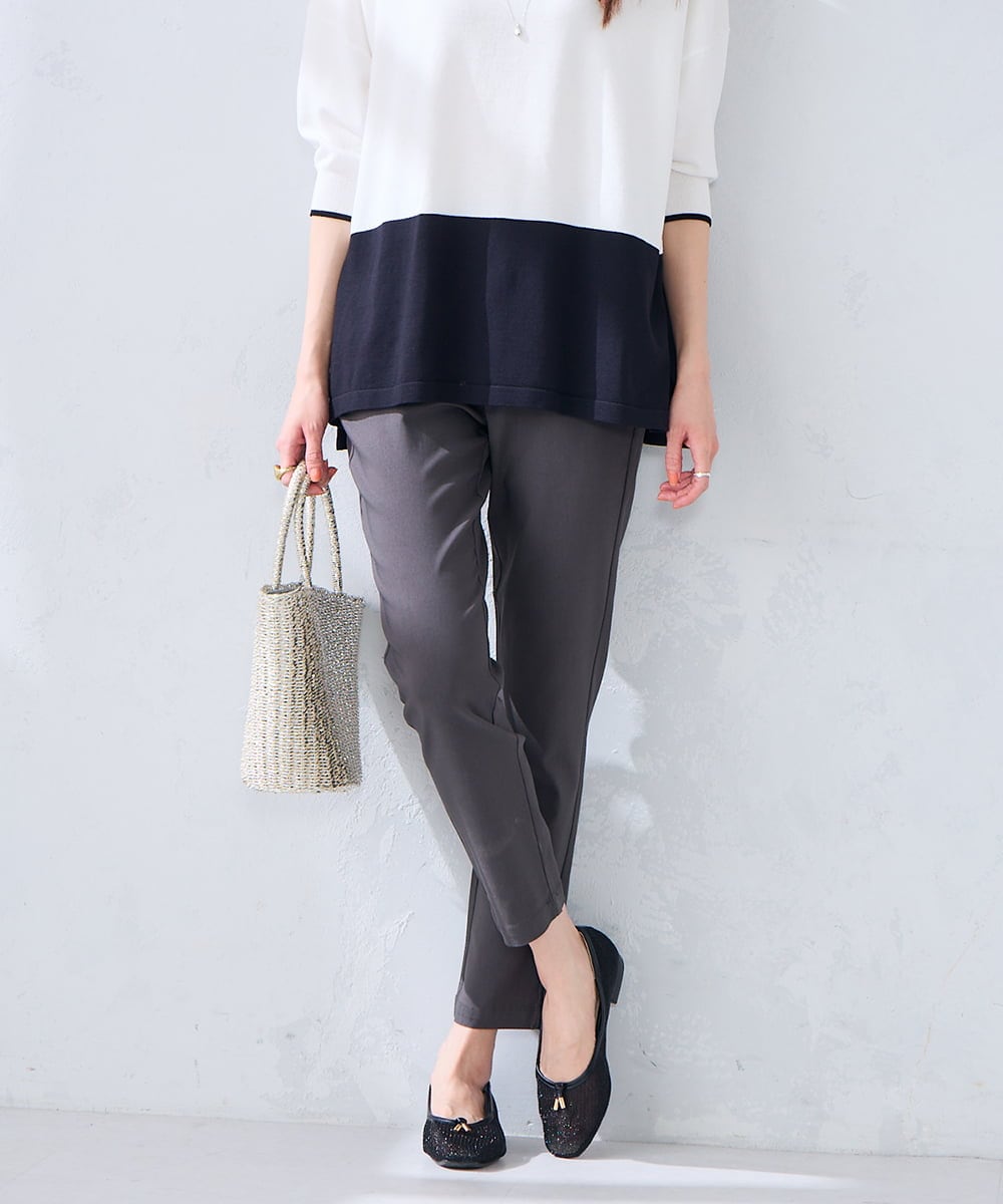 K2LDD01049 a.v.v(アー・ヴェ・ヴェ) ハイパーストレッチスリムパンツ ダークグレー