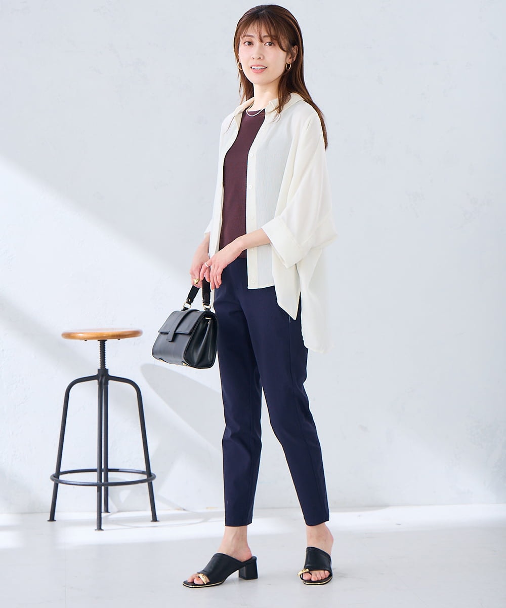 K2LDD01049 a.v.v(アー・ヴェ・ヴェ) ハイパーストレッチスリムパンツ ブラック