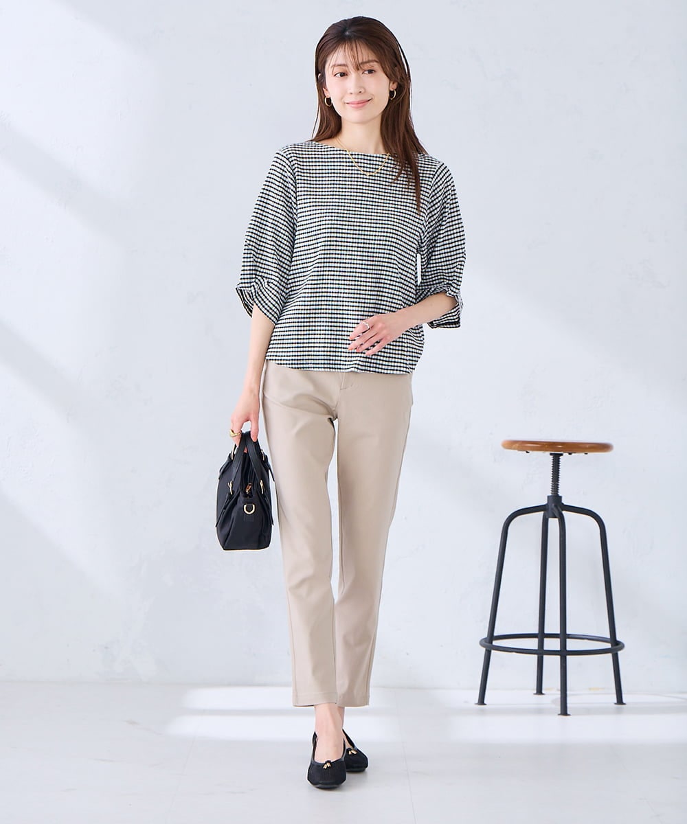 K2LDD01049 a.v.v(アー・ヴェ・ヴェ) ハイパーストレッチスリムパンツ ブラック