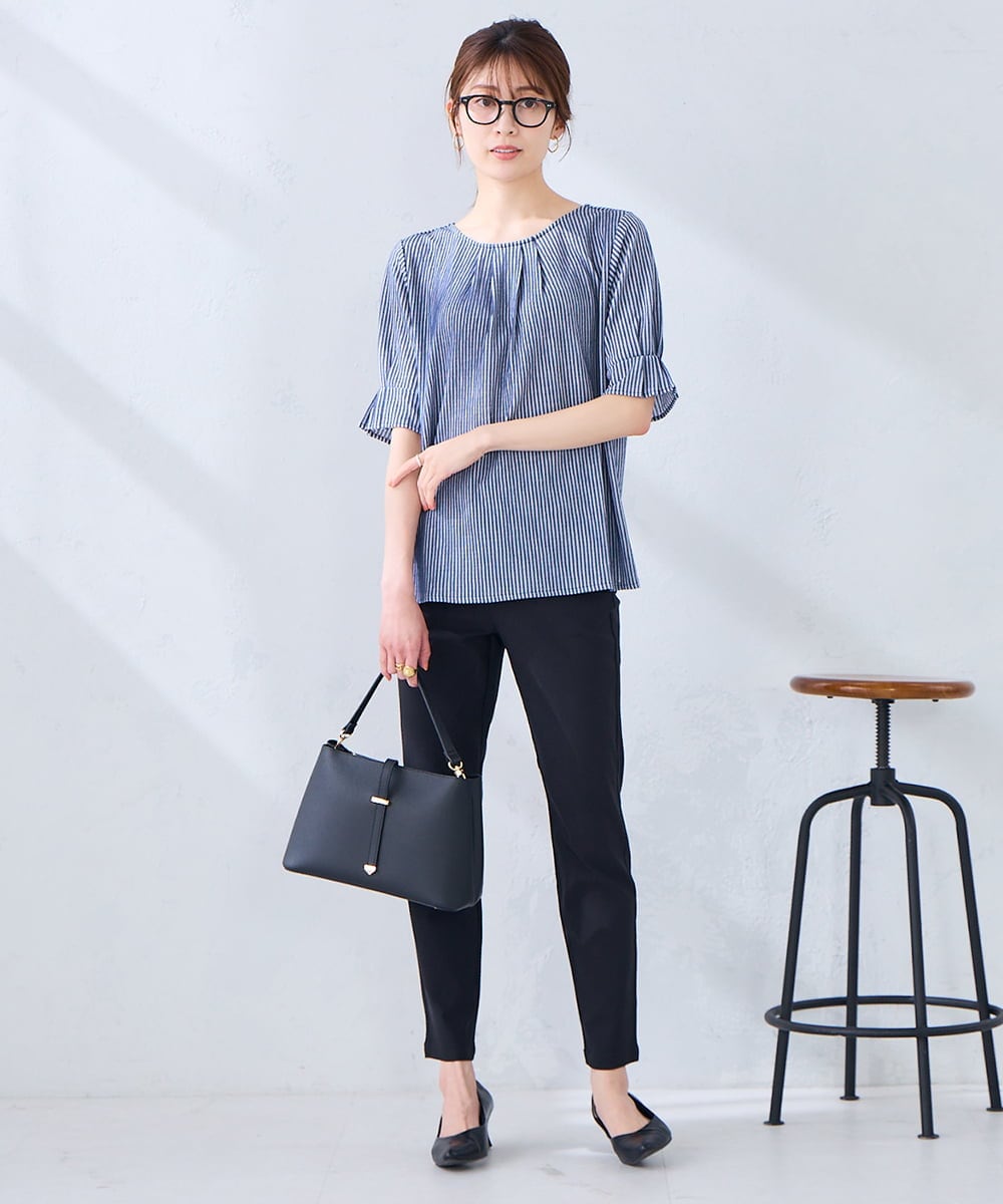 K2LDD01049 a.v.v(アー・ヴェ・ヴェ) ハイパーストレッチスリムパンツ ブラック