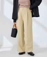 K2LDD20059 a.v.v(アー・ヴェ・ヴェ) 【洗える】ハイウエストワイドパンツ ネイビー