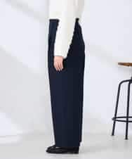 K2LDD20059 a.v.v(アー・ヴェ・ヴェ) 【洗える】ハイウエストワイドパンツ ネイビー