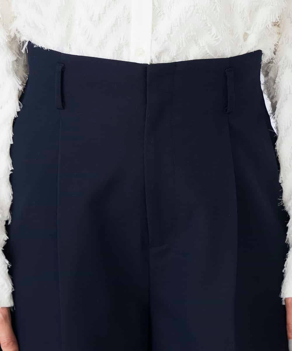 K2LDD20059 a.v.v(アー・ヴェ・ヴェ) 【洗える】ハイウエストワイドパンツ ネイビー