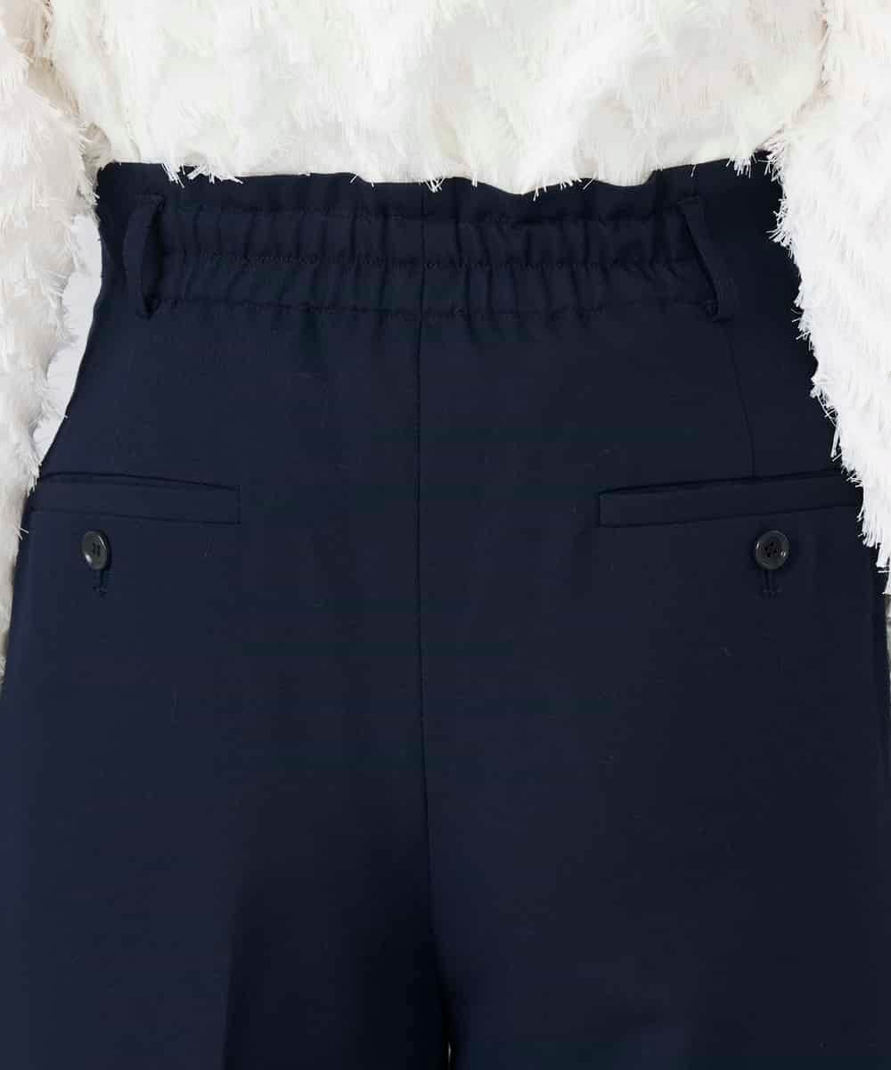 K2LDD20059 a.v.v(アー・ヴェ・ヴェ) 【洗える】ハイウエストワイドパンツ ネイビー