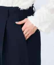 K2LDD20059 a.v.v(アー・ヴェ・ヴェ) 【洗える】ハイウエストワイドパンツ ネイビー