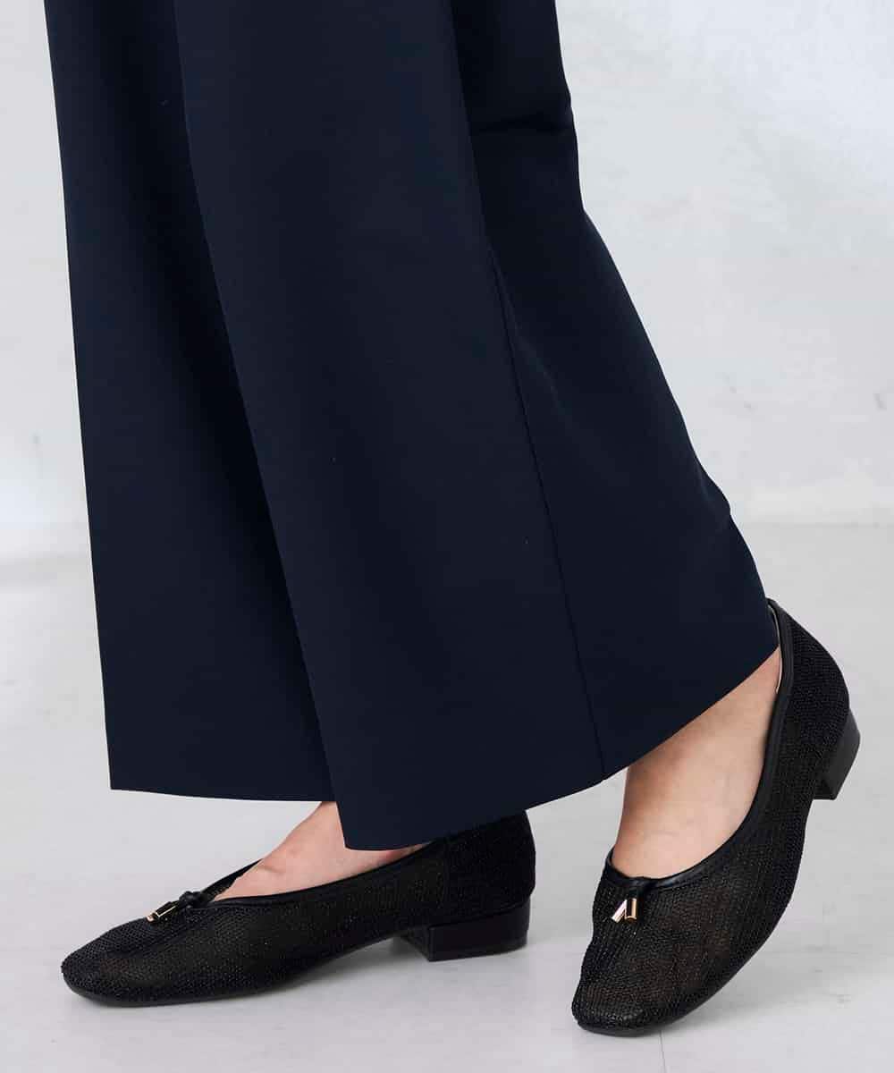 K2LDD20059 a.v.v(アー・ヴェ・ヴェ) 【洗える】ハイウエストワイドパンツ ネイビー