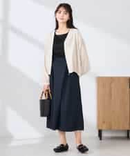 K2LDD22059 a.v.v(アー・ヴェ・ヴェ) アシメクロップドパンツ ネイビー