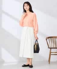 K2LDD22059 a.v.v(アー・ヴェ・ヴェ) アシメクロップドパンツ ネイビー