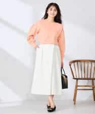 K2LDD22059 a.v.v(アー・ヴェ・ヴェ) アシメクロップドパンツ ネイビー