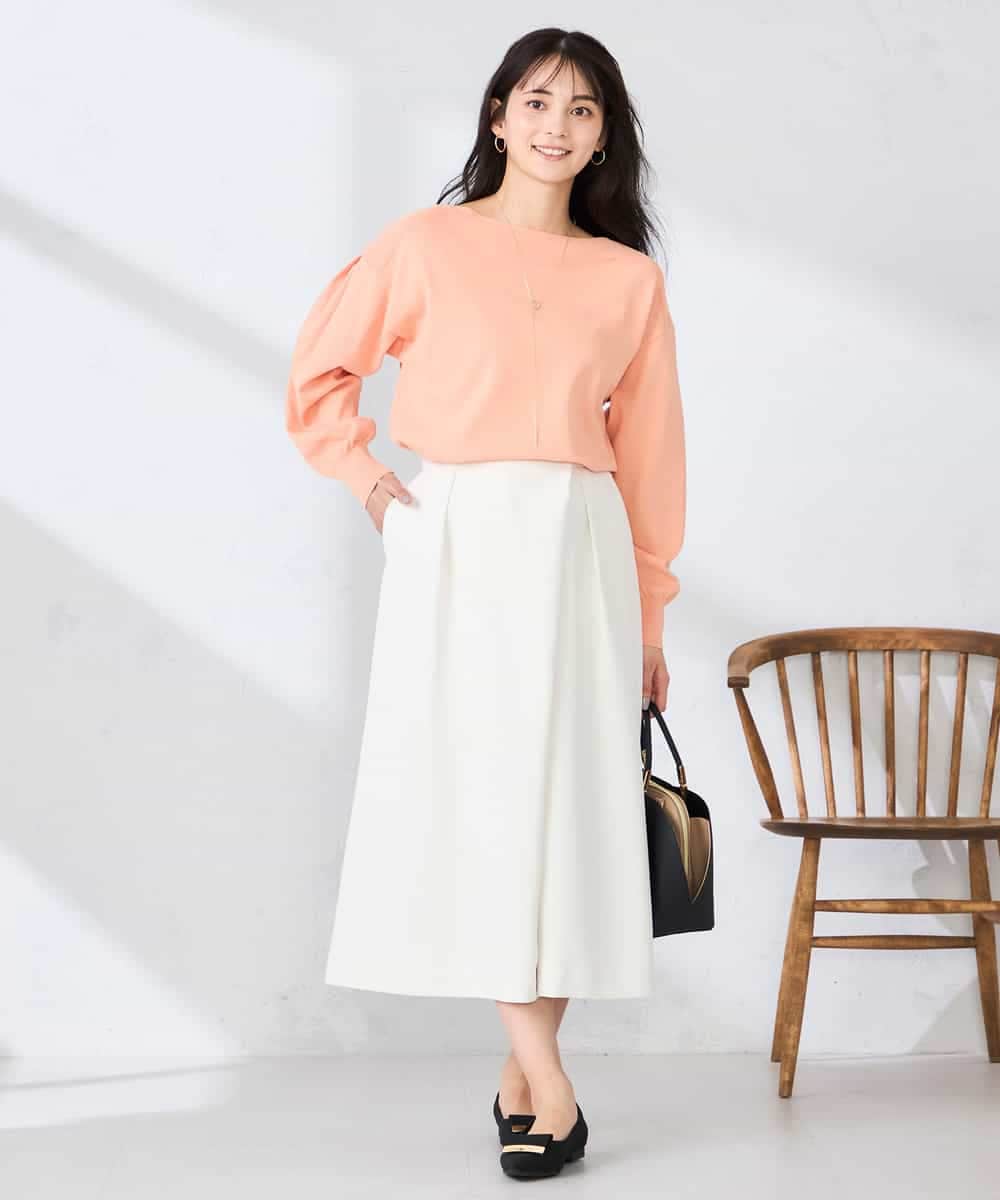 K2LDD22059 a.v.v(アー・ヴェ・ヴェ) アシメクロップドパンツ ネイビー