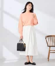 K2LDD22059 a.v.v(アー・ヴェ・ヴェ) アシメクロップドパンツ ネイビー