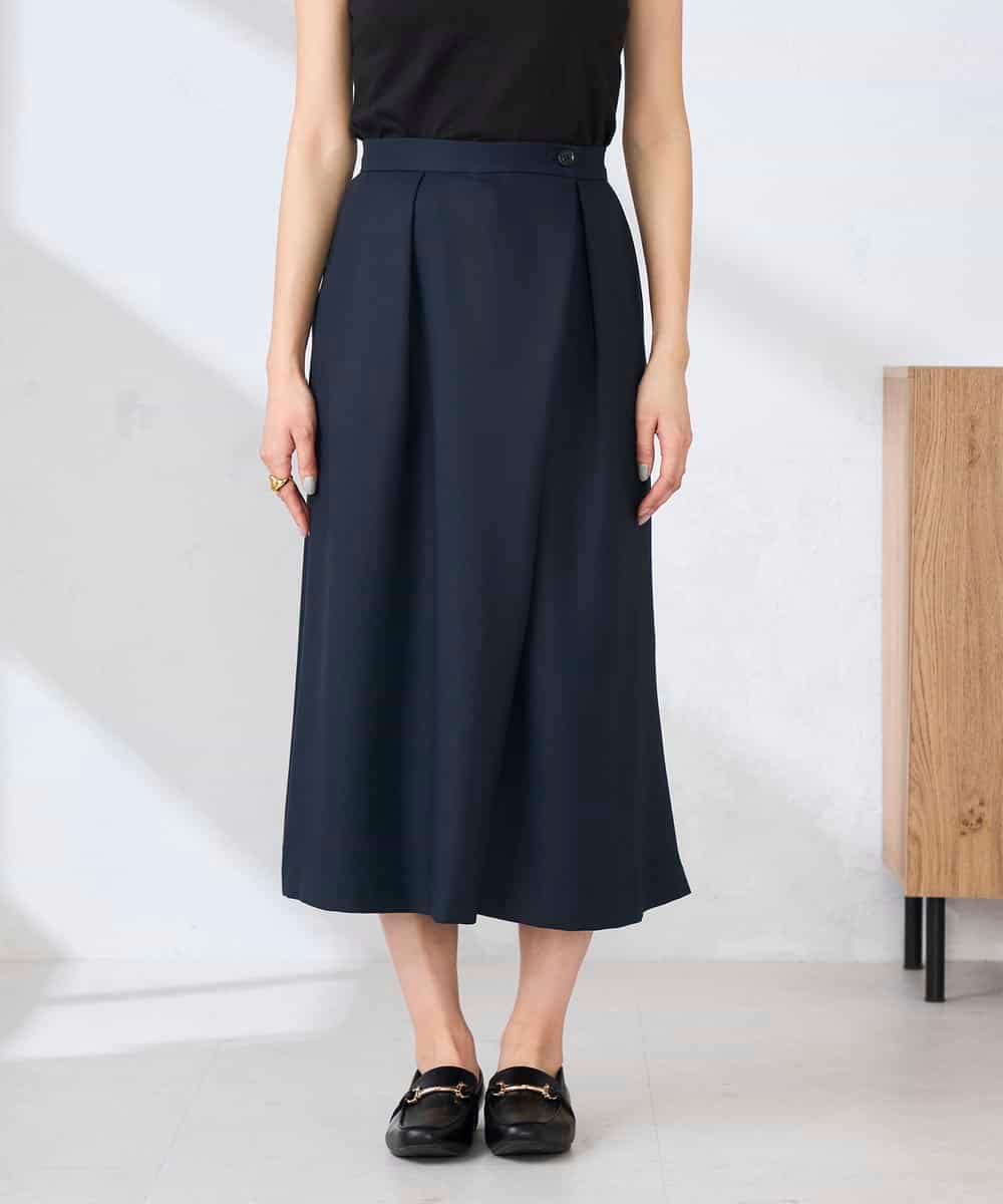 K2LDD22059 a.v.v(アー・ヴェ・ヴェ) アシメクロップドパンツ ネイビー