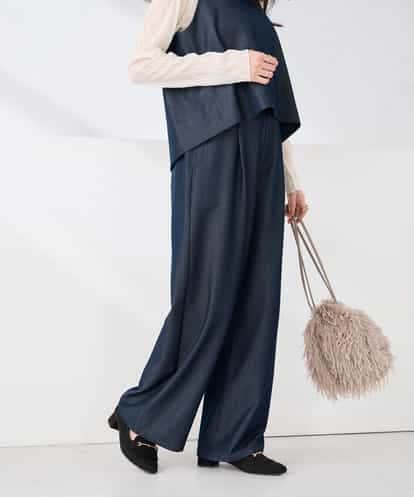 K2LDD24064 a.v.v 【洗える】デニムライクワイドパンツ