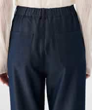 K2LDD24064 a.v.v(アー・ヴェ・ヴェ) 【洗える】デニムライクワイドパンツ ネイビー