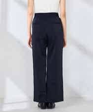 K2LDD26059 a.v.v(アー・ヴェ・ヴェ) 【洗える】サテンワイドパンツ ネイビー