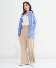 K2LES03059 a.v.v(アー・ヴェ・ヴェ) ハイウエストタックワイドパンツ ベージュ