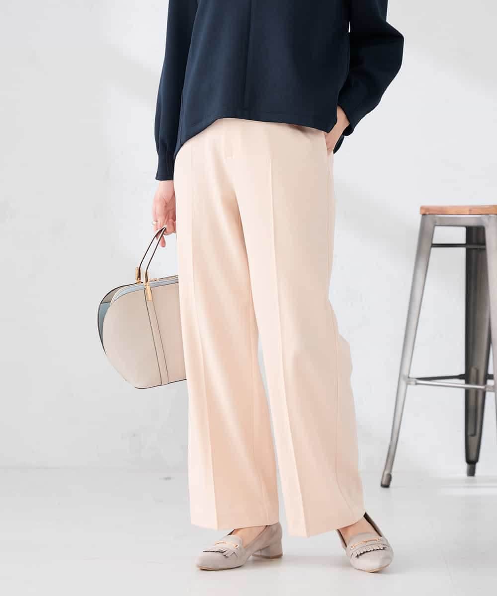 K2LFD02049 a.v.v(アー・ヴェ・ヴェ) ［支持率NO.1/イージーケア/ストレッチ］スッキリ見えストレートパンツ ライトピンク