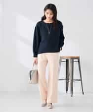 K2LFD02049 a.v.v(アー・ヴェ・ヴェ) ［支持率NO.1/イージーケア/ストレッチ］スッキリ見えストレートパンツ ライトピンク