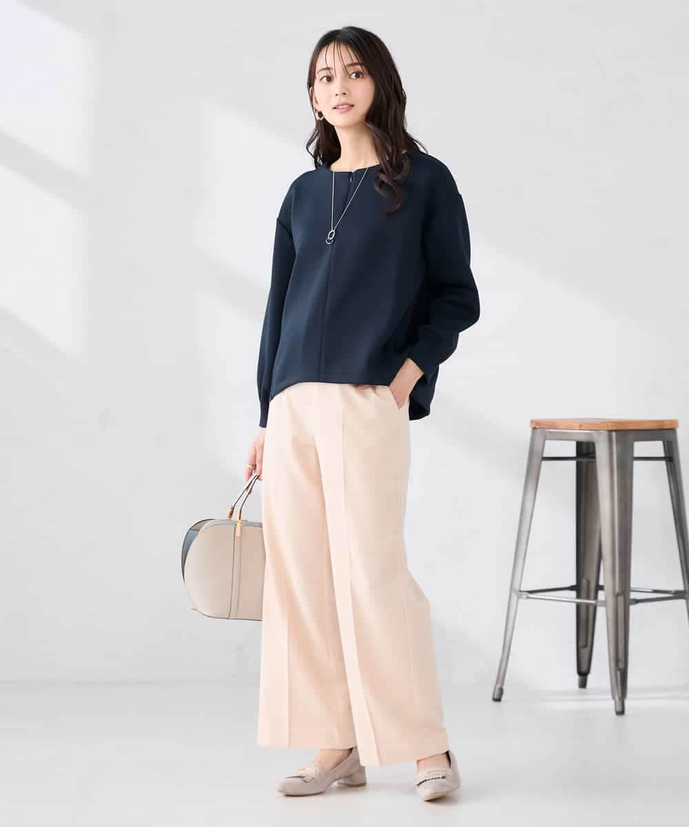 K2LFD02049 a.v.v(アー・ヴェ・ヴェ) ［支持率NO.1/イージーケア/ストレッチ］スッキリ見えストレートパンツ ライトピンク