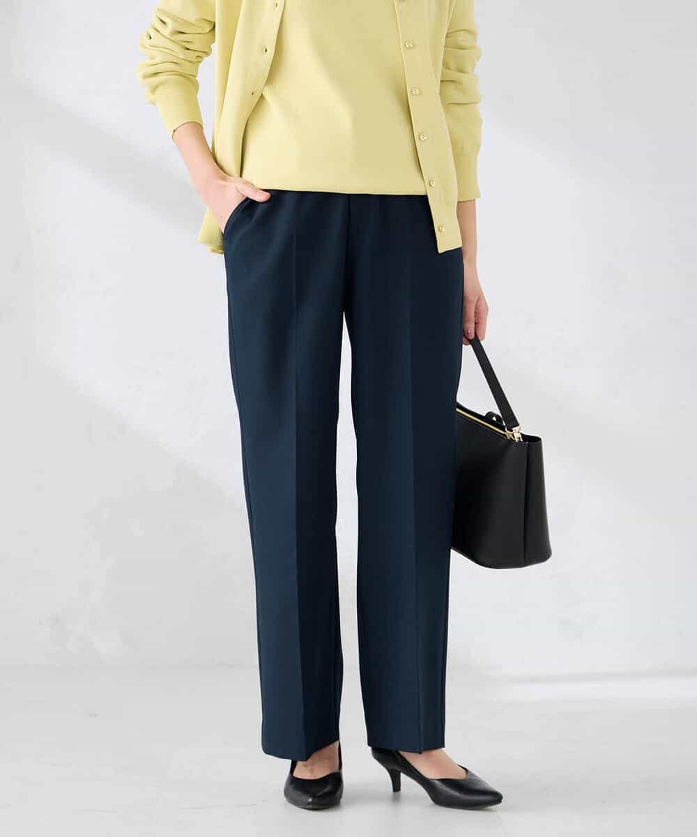 K2LFD02049 a.v.v(アー・ヴェ・ヴェ) ［支持率NO.1/イージーケア/ストレッチ］スッキリ見えストレートパンツ ライトピンク