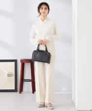 K2LFD02049 a.v.v(アー・ヴェ・ヴェ) ［支持率NO.1/イージーケア/ストレッチ］スッキリ見えストレートパンツ ライトピンク