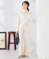 K2LFD02049 a.v.v(アー・ヴェ・ヴェ) ［支持率NO.1/イージーケア/ストレッチ］スッキリ見えストレートパンツ ライトピンク