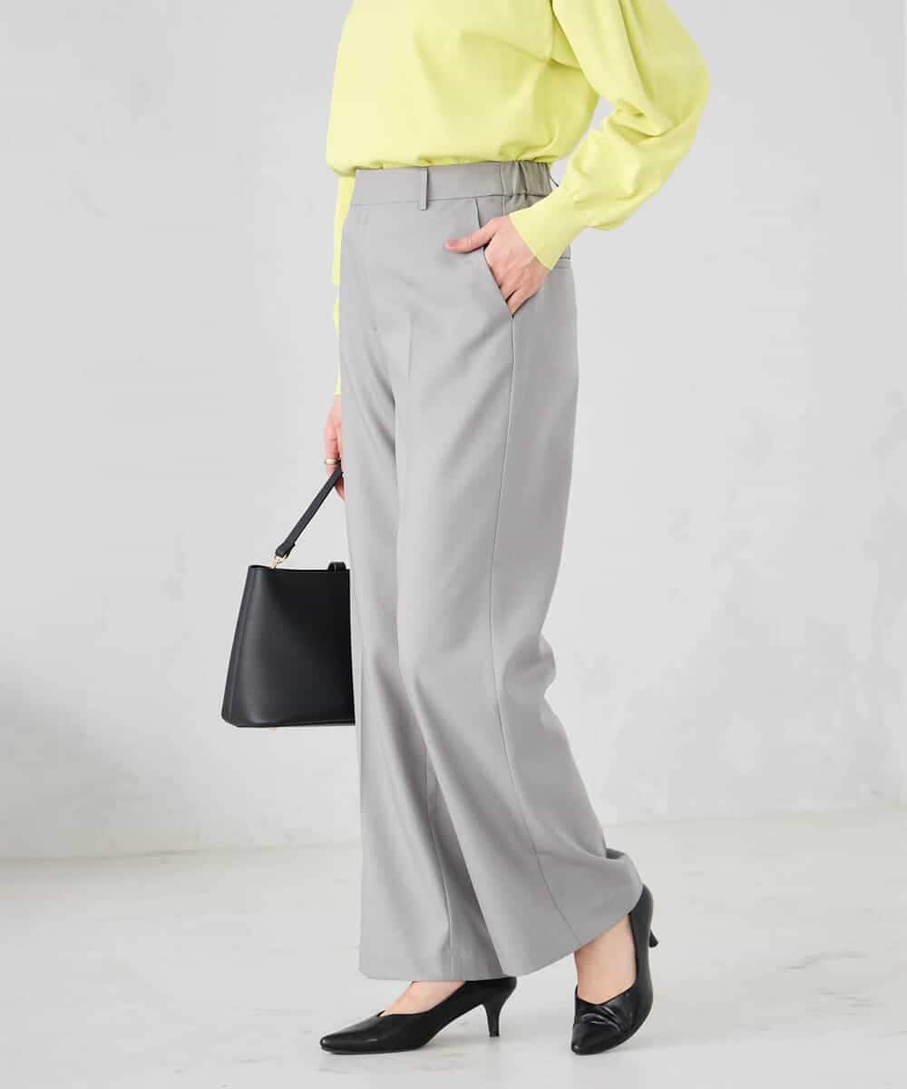 K2LFD02049 a.v.v(アー・ヴェ・ヴェ) ［支持率NO.1/イージーケア/ストレッチ］スッキリ見えストレートパンツ ライトピンク