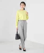 K2LFD02049 a.v.v(アー・ヴェ・ヴェ) ［支持率NO.1/イージーケア/ストレッチ］スッキリ見えストレートパンツ ライトピンク