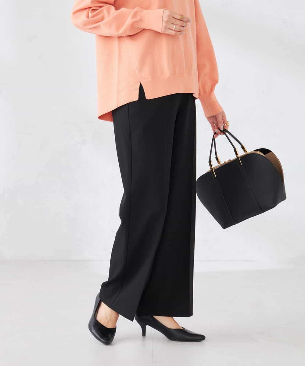 K2LFD02049 a.v.v(アー・ヴェ・ヴェ) ［支持率NO.1/イージーケア/ストレッチ］スッキリ見えストレートパンツ ライトピンク