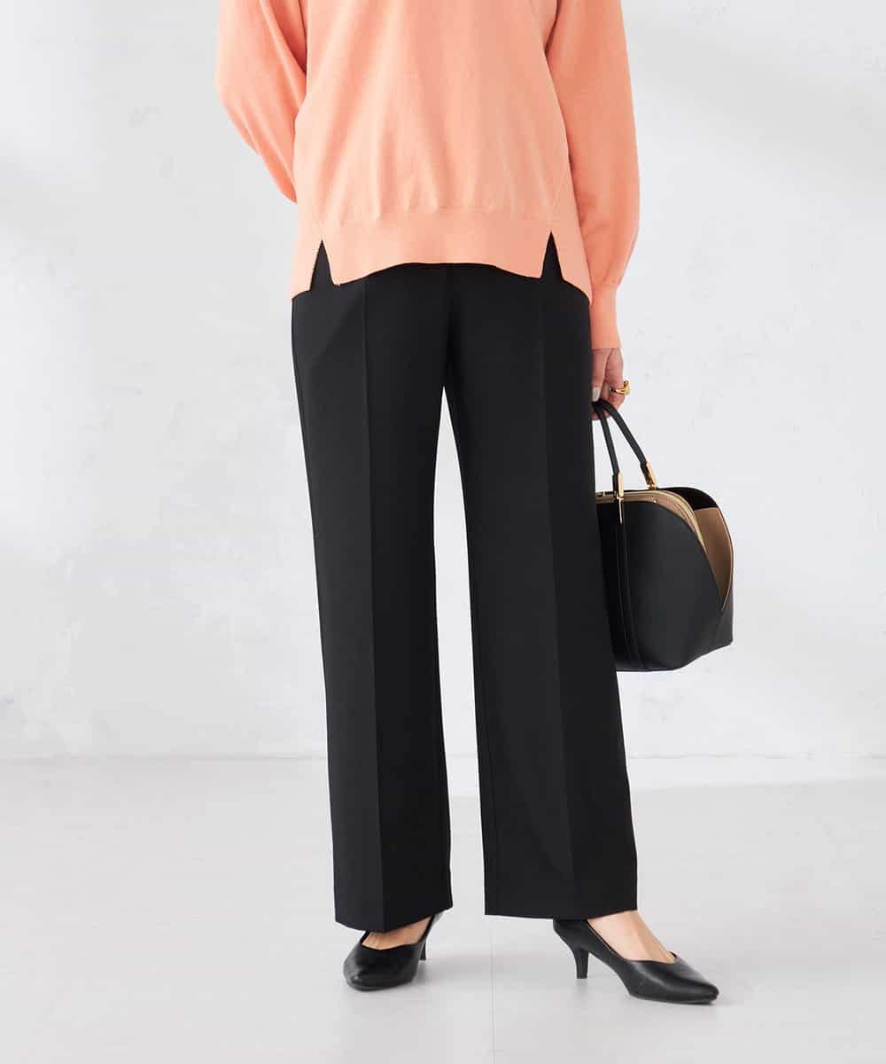 K2LFD02049 a.v.v(アー・ヴェ・ヴェ) ［支持率NO.1/イージーケア/ストレッチ］スッキリ見えストレートパンツ ライトピンク