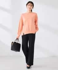 K2LFD02049 a.v.v(アー・ヴェ・ヴェ) ［支持率NO.1/イージーケア/ストレッチ］スッキリ見えストレートパンツ ライトピンク