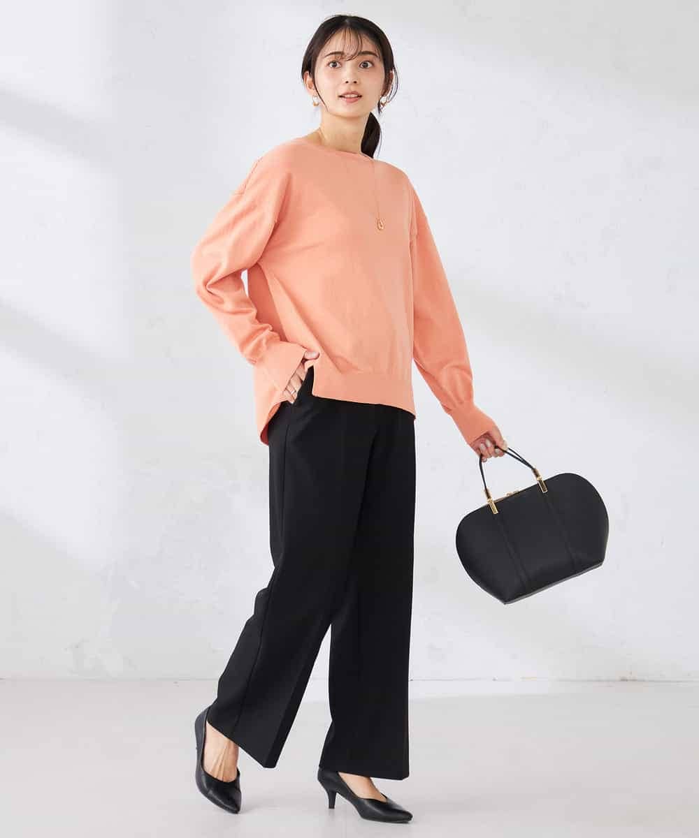 K2LFD02049 a.v.v(アー・ヴェ・ヴェ) ［支持率NO.1/イージーケア/ストレッチ］スッキリ見えストレートパンツ ライトピンク