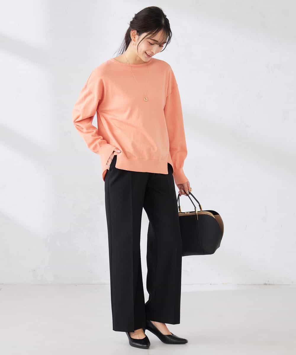 K2LFD02049 a.v.v(アー・ヴェ・ヴェ) ［支持率NO.1/イージーケア/ストレッチ］スッキリ見えストレートパンツ ライトピンク