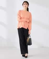 K2LFD02049 a.v.v(アー・ヴェ・ヴェ) ［支持率NO.1/イージーケア/ストレッチ］スッキリ見えストレートパンツ ライトピンク