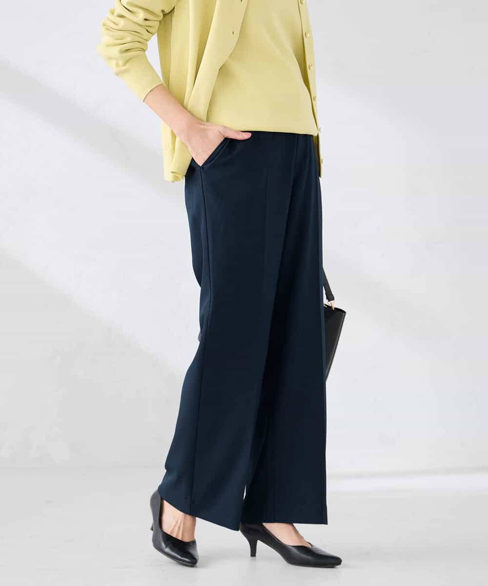 K2LFD02049 a.v.v(アー・ヴェ・ヴェ) ［支持率NO.1/イージーケア/ストレッチ］スッキリ見えストレートパンツ ネイビー